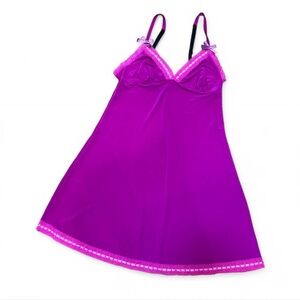 La SENZA Purple Slip Dress With Bows